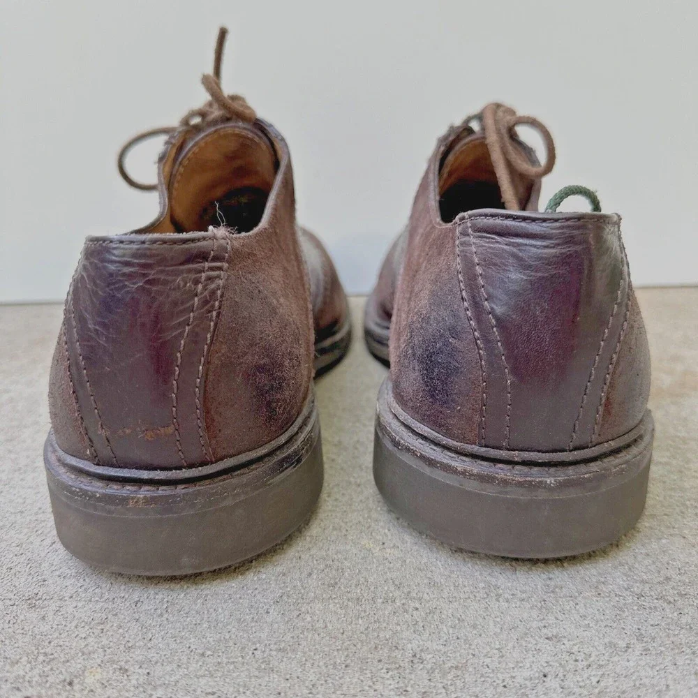 Frye Saddle Oxford Shoes Brown Suede Leather 84100 Casual Lace Up Mens Size 13D